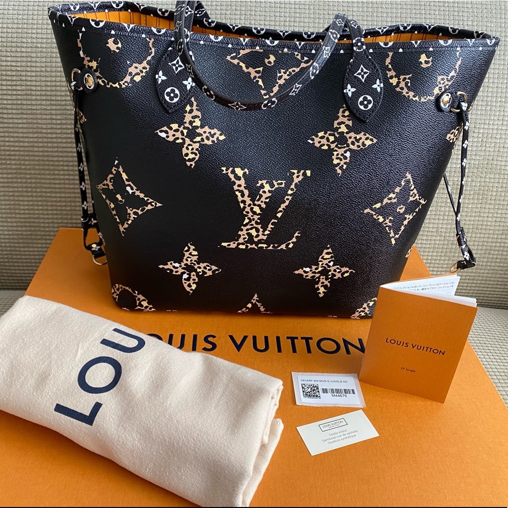 Louis Vuitton Neverfull Jungle Collection in Noir